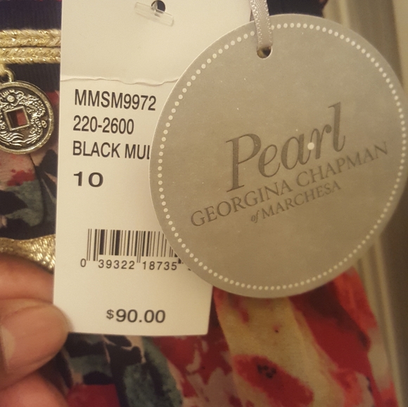 Boho Floral Print Strapless Dress. Sz. 10. - Picture 9 of 14